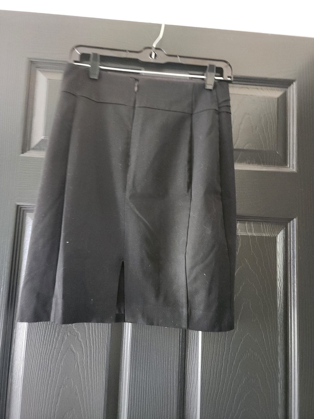 Express Black Ponte Pencil Skirt with Waistband Detail - Picture 2 of 3